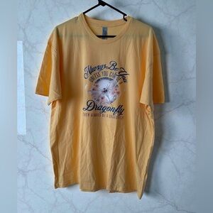 Always Be You Dragonfly Yellow Graphic T-Shirt